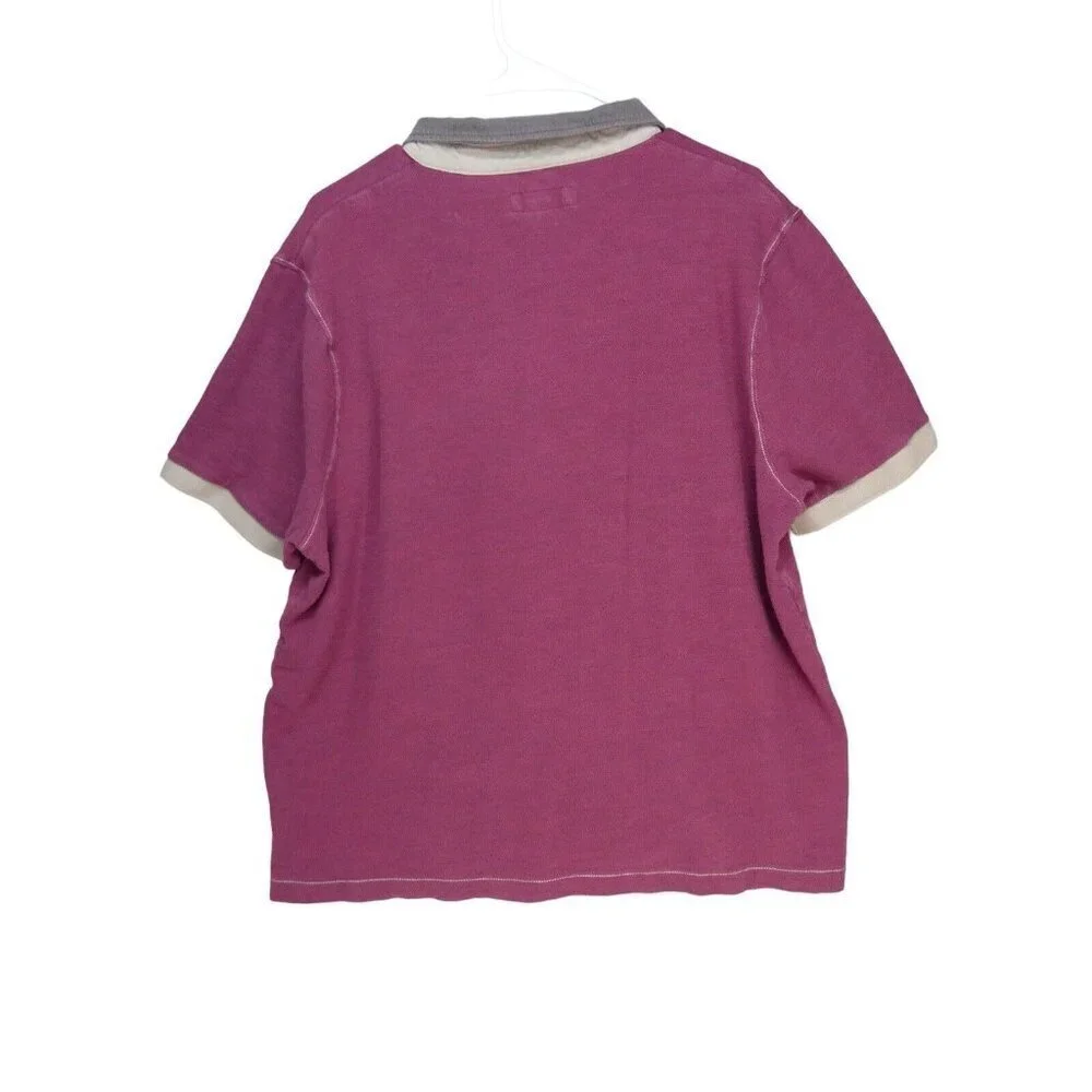 Carbon 2 Cobalt. Like new. Men's Short Sleeve Polo in Berry with Contrast Collar - Picture 2 of 10